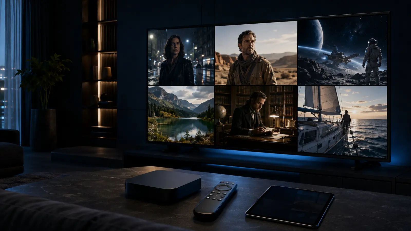 مكتبة أفلام ومسلسلات على تلفزيون ذكي لاختيار اشتراك IPTV المناسب